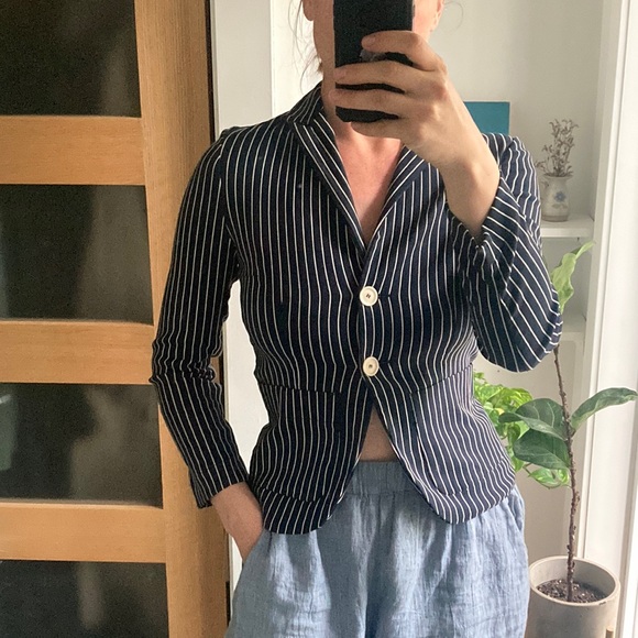 LIVIANA CONTI stretch pinstripe blazer size 40/4 - Picture 1 of 6